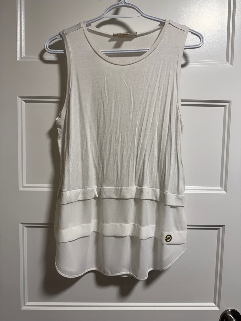 Michael Kors Off-white Layered Sleeveless Tank Top